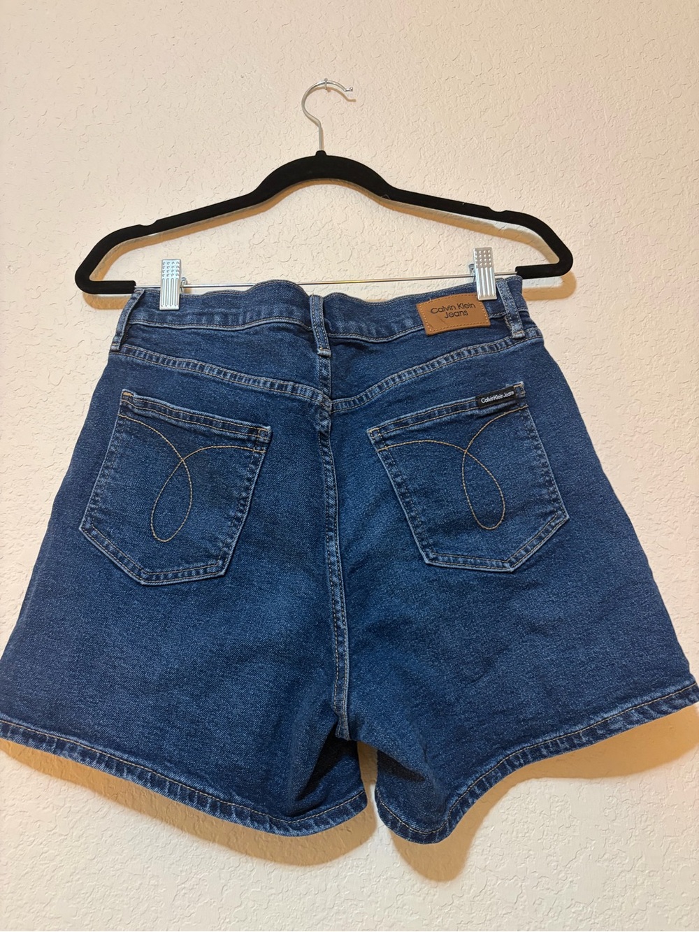 Calvin Klein Jeans Blue High-Waist Denim Shorts